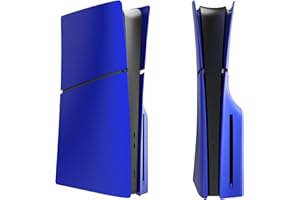 SZAERFA Konsolenabdeckungen für Sony PS5 Slim,Anti-Kratz-Konsole Ersatz-Seitenblende für Playstation 5 Slim,Konsolen-Schutzhülle Zubehör (Optisches Laufwerk Version Blau)