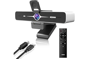 NexiGo Certificata Zoom, N970P 4K Webcam Zoomabile, Inquadratura Auto con AI, Web Camera con Memoria Flash, 10X Digital Zoom, 8.5MP Sony Sensor, Cancellazione del Rumore, per Zoom/Skype/Teams