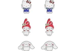 KIDS EUROSWAN Hello Kitty Girls Mix-and-Match Assorted Stud Earring Set