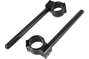 Motoforti 1 Pair 50mm Motorcycle Handlebar Clip Ons Handle Bar Universal Black