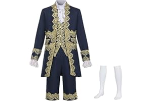 FAD-4U Costume Médiéval Manteau Victorien pour Homme Style Rococo Steampunk Gothique Prince Manteau Costume Mariage invités Makeup Party