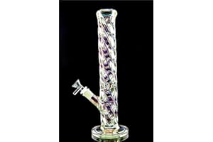 RORA Noctilucous Pipe à eau en verre de 14 mm avec diffuseur de glace épais et percolateur de glace (D#)