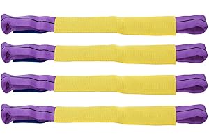 VACANON 4PCS Recovery Straps Heavy Duty Recovery Tie Down Loop Ratchet Strap for Vehicle Trailer Car Transporter Professional Wheel Securing Link Straps