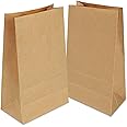 100 Stück Braune Papiertüten - Kraftpapiertüten 70gsm Für Geschenke & Party