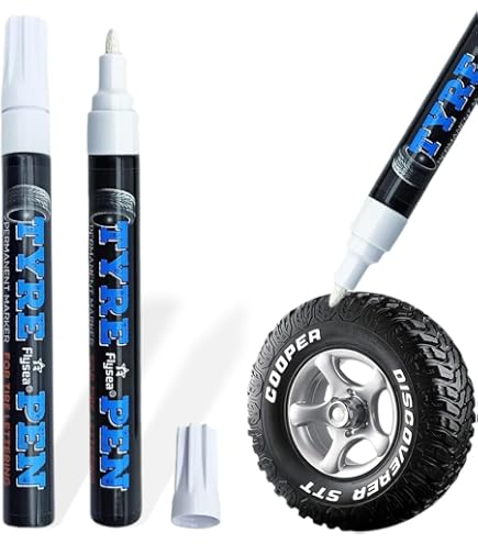 Pennarelli Impermeabili A Doppia Punta Per Pneumatici - Marcatori Per Gomma Auto, Moto, Bici, Resistente A Olio E Sbiadimento