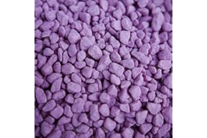 Yusee Fish Tank Aquarium Gravel Substrate Coloured, Mixed and Natural Aquatic Decorative Small Stones Pebbles Ideal for Plants (2KG, Purple)