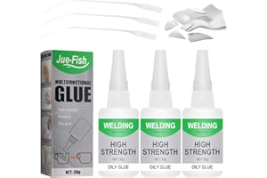 GEAANEN 3 pezzi di Il Mastino Supercolla,30g Colla Oleosa per Saldatura,Universal Oily Welding Glue,Colla Jue Fish Multifunctional Glu,Potente Adesivo,per Metallo,Pelle,Ceramica,Legno