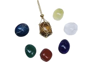 QGSIWEI Handmade Crystal Holder Necklace Stainless Steel Cage for Stone, Crystal Pendant Necklace, Quartz Gemstone Jewelry for Women Men