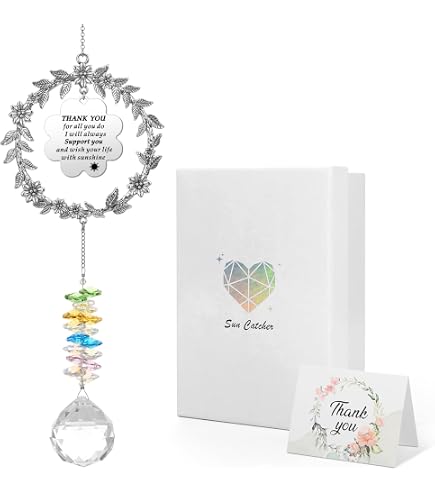 Dankeschön Geschenk – Sonnenfänger Mit Gravierter Botschaft, Regenbogen-Maker Für Fenster (ca. 47 Cm)