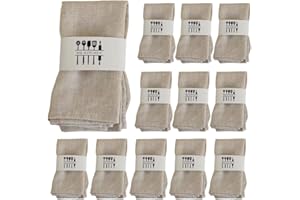 EUBSWA Servilletas de tela Beige, paquete de 12 unidades de 40x40 cm, servilletas para bodas, decoración de mesa, servilletas para cumpleaños, servilletas de lino reutilizables para celebraciones, cenas