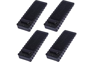 Alyvisun Fermaporta da Pavimento in Gomma, 4 Pezzi Antiscivolo Ferma Porta Durevoli Cuneo Fermaporte Impilabile per Tutti i Pavimenti Interni ed Esterni