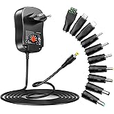 Zolt 41W Universal AC to DC 6V 9V 12V 15V 18V 20V 24V 1A 1.5A 2A Power Supply, Switching Power Supply Adapter with 5V 1A USB