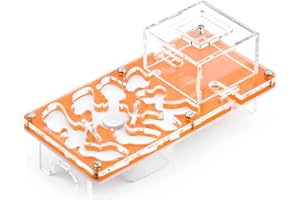 AntHouse - Hormiguero Acrílico Kit Educativo - Hormiguero con humidificador de Seta - Terrario deHormigas Ampliable - Incluye Deposito de Agua y Hormigas - Medidas (10x20x1,3 cm) - Color Naranja