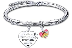ZYMGUO Regalos Navidad Hermana Pulsera Regalo Hermana Pulsera Personalizada Ajustable para Hermana Regalos Cumpleaños