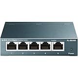 TP-Link TL-SG105 | 5 Port Gigabit Unmanaged Ethernet Network Switch, Ethernet Splitter | Plug & Play | Fanless Metal Design |