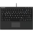 KeySonic Extra Mini Keyboard with Touchpad, USB Cable (2 m), Full Range of Keys, SoftSkin, ACK-3410 (DE)