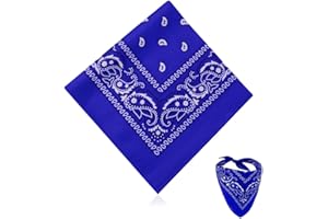 Ceihwa Bandana Quadrata Donna Bandana Fazzoletto Uomo con Paisley Pattern 55x55cm Bandana Cowboy Bambino Sciarpa Fazzoletti Bandane Multifunzionale Sciarp per Collo,Fazzoletti da Taschino