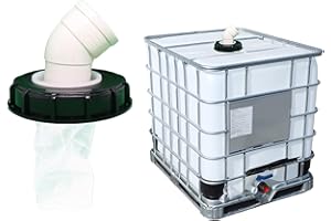 WAVATA IBC - Tapa de depósito IBC lavable de nailon con tapa, accesorio para depósito de agua de lluvia IBC con filtro de red para depósito de agua de lluvia de 163 mm, filtro IBC