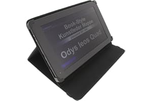 foto-kontor Tasche kompatibel mit Odys Ieos Quad UNO X10 Titan Study Tab Xeno 10 Primus Plus Neo Quad 10 Windesk X10 Winpad V10 Visio Rise 10 Winpad X9 BookStyle Tablettasche Schutz Hülle Schwarz