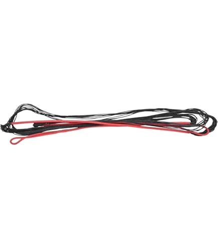 Corde D'arc Universelle 12 Brins 68 Pouces - Noir Et Rouge - Nylon - Tir à L'arc