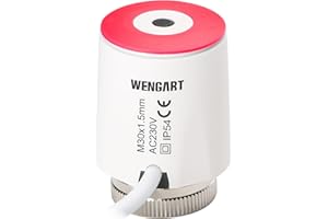 Wengart Siłownik termoelektryczny WG2208, AC230V normalnie zamknięty stan włączania/wyłączania widoczny, działa do ogrzewania podłogowego