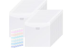 Wobekuy 24 Stück Scrapbook-Papier-Aufbewahrungs-Organizer,Scrapbook-Papieraufbewahrung mit klebrigen Registerkarten für Papier,Gemälde,Karton und Fotos.