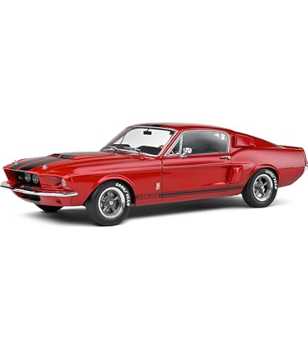 Maquette Solido She Cobra 427 MKII 1965 - 1/18 - Modèle Réduit Métallique Rouge Et Blanc