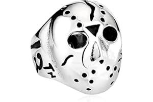 HCMA Jason Maske Killer 13. Männer Ringe Punk Hip Hop herrschsüchtig für Freund Mann Titan Stahl Schmuck Kreativität Geschenk