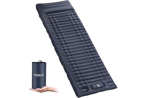 YISSVIC Materassino Campeggio Gonfiabile Autogonfiabile con Cuscino Portatile e Pieghevole per Outdoor, Arrampicata, Campeggio,Pesca, Spiaggia, Blu Navy
