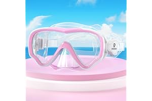 RIOROO Snorkel Mask For Kids, fog Proof and Leak Proof Floating Goggles, 180 ° High-Definition Panoramic Diving Mask With Nose Mask, Swimming Goggles for Boys, Girls, and Teenagers Aged 4-14