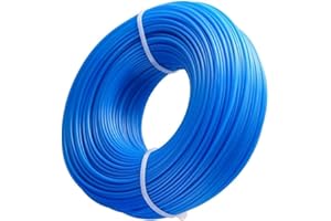 DAILYLIVE HET 1.6mm x 100m Strimmer Lines, Heavy Duty Grass Trimmer Line Brush Cutter Nylon Round Rope for Garden Grass Strimmer Electric (Blue)