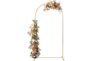 DECHOGA Wedding Garden Arch,Metal Arch Background Stand,Metal Garden Arch,Garden Arch Metal Solid,Wedding Arch Frame,Outdoor Wedding Decoration for Outdoor Ceremony Indoor Party Decoration Floral Decoration