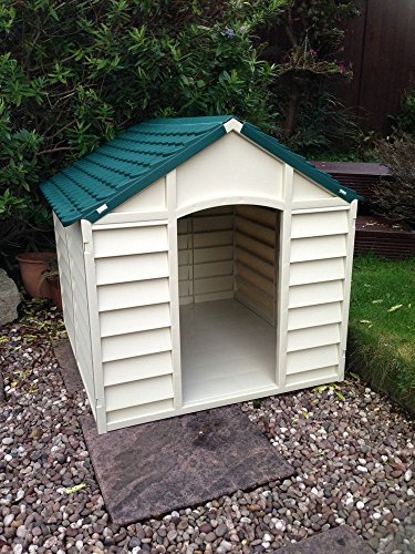 Starplast Dog Kennel Plastic Small Medium Size Easy To Erect And Clean Beige Green