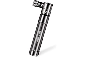 HNVNER Mini Pompe à vélo Portable en Alliage d'aluminium pour Pneu de vélo - Gonflage Super Rapide - Compatible avec Les Pompes à air universelles Presta et Schrader