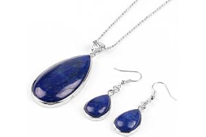 HELENA ROSE JEWELLERY Ladies Matching Jewellery Set for Women - Teardrop Design Necklace Pendant & Drop Earrings - With Jewellery Gift Box