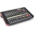 Power Dynamics PDM-M804A 8-Channel Music Mixer with Built-in Amplifier, Bluetooth & USB Playback, Multi-FX Processor for Live Sound and Stage Performances