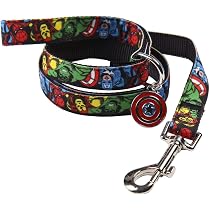 Marvel Hundehalsband – Offiziell Lizenziert, Aus 100% Polyester, Mit Metallanhängern, Verschiedene Superhelden-Motive