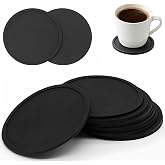 Drink Coasters 12 PCS Silicone Coasters Non-Slip Anti-scratch Mug Coasters Heat Resistant Spill Protect with Anti Spill Raise