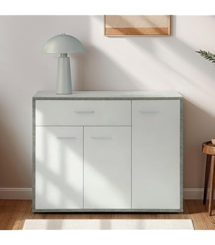 Schoenenkast 'Lilly' 3 deuren en 1 lade - Sonoma Elegante en functioneel