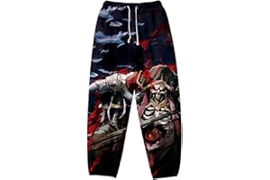 XSLGOGO Unisex Anime Overlord Hose Albedo Jogginghose Momonga Graphics Haremshose mit elastischer Taille und Kordelzug