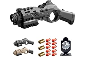 GENERIC Fidget Spinner Toy Guns for Adults,Fidget Guns Toys with Soft Bullet Shooting，Relieve Stress, Anxiety, Office Desk Toys (Black)