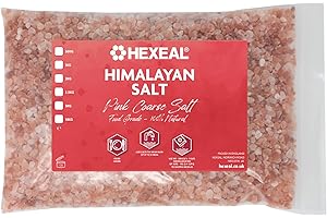 Hexeal Himalayan Pink Salt 2kg – 2kg Bag of Coarse, Food Grade Salt – Suitable for Seasoning & Cooking – 100% Natural Salts for Soothing Baths, Beauty & Cosmetics