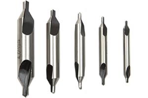 Malayas 5PCS HSS Lathe Mill Center Drill Countersink Bit Tooling Set 60 Degree Angle Countersink 1/8 3/16 1/4 5/16 5/32 Suitable for Positioning and Chamfering Processing