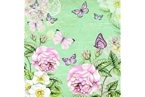 CRAFTY THINGS CraftyThings 4 x Paper Napkins - Botanical Green - Ideal for Decoupage/Napkin Art