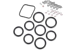 AUTOCRAFT Kit guarnizioni di tenuta per collezione di aspirazione (9 pezzi) compatibile Berlingo Xsara Picasso C2 C3 C4 C4 C5 Jumpy Scudo Fiesta Focus 206 207 307 308 407 1007 3008 5008 Expert Partner 1.6 HDi