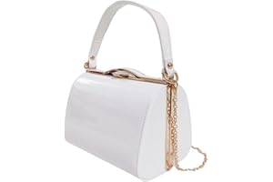 UShopUK Top Handle Patent Leather Cross Body Bridal Prom Wedding Evening Party Clutch Hand Bag