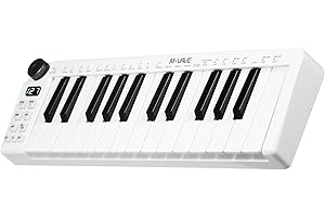summina SMK-25 MIDI Contrôle MIDI 25 Touches Rechargeable Clavier USB Portable Contrôleur MIDI avec 25 Touches Sensibles à la Vitesse 1 Bouton