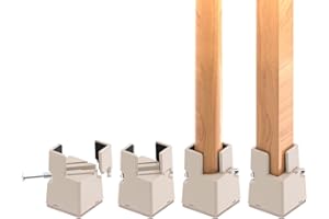 RCHYFEED Adjustable Bed Risers 5 cm with Screw Clamp, 2 inch Furniture Risers Heavy Duty 4 Pack Sofa Table Chair Risers for Square/Round Furniture Legs Diameter 0.8''–1.6'', Supports 20,000 lb Beige