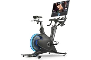 ‎SPORTSTECH Sportstech Heimtrainer + 21.5" Touch Display - Deutsche Qualitätsmarke - APP mit Live Workouts & Kursen Fitnessbike mit patentierter LED Technologie, Ergometer, sBike