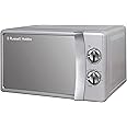 Russell Hobbs RHMM701S 17 Litre 700 W Silver Solo Manual Microwave with 5 Power Levels, Ringer & Timer, Defrost Setting, Easy Clean